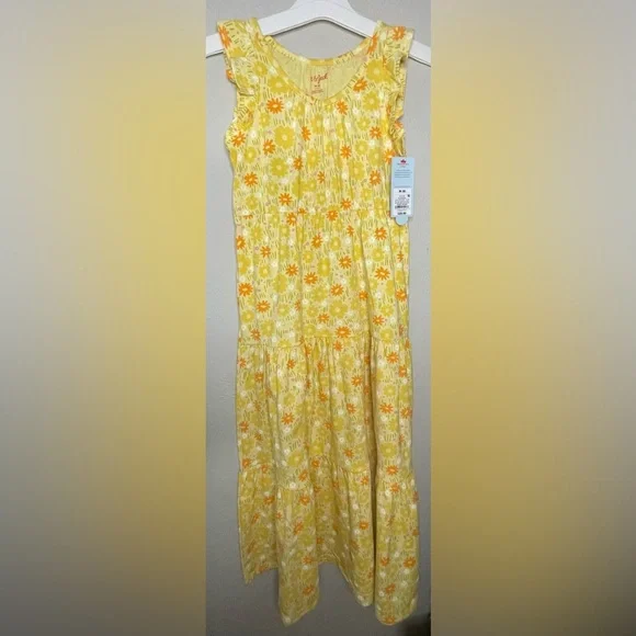 Cat & Jack Girl’s Yellow Floral Dress - Picture 2 of 5